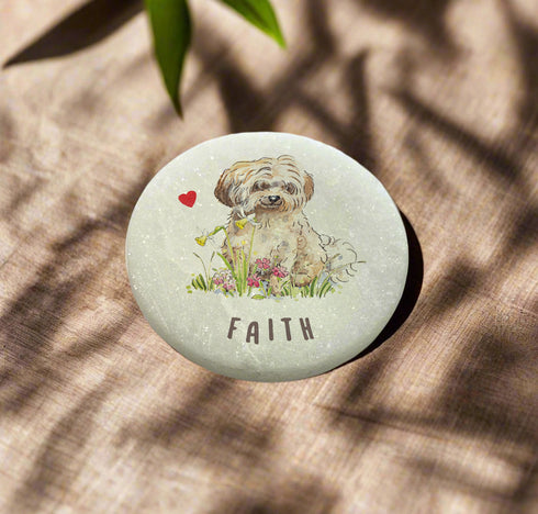 Havanese Fawn Marble Memorial